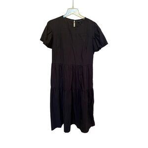 Who What Wear Black Midi Dress